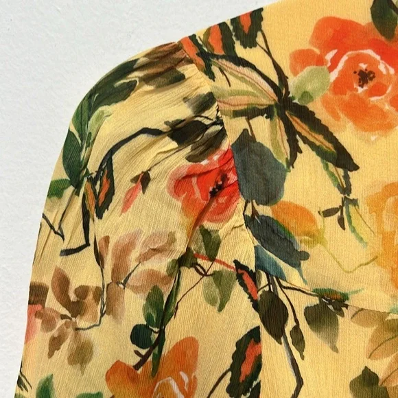 Rays for days laurel Yellow Floral Long Sleeve Dress size XS - Picture 7 of 11